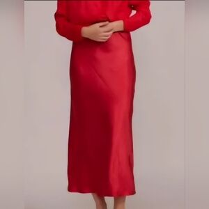 Lucy Paris Red Midi Skirt